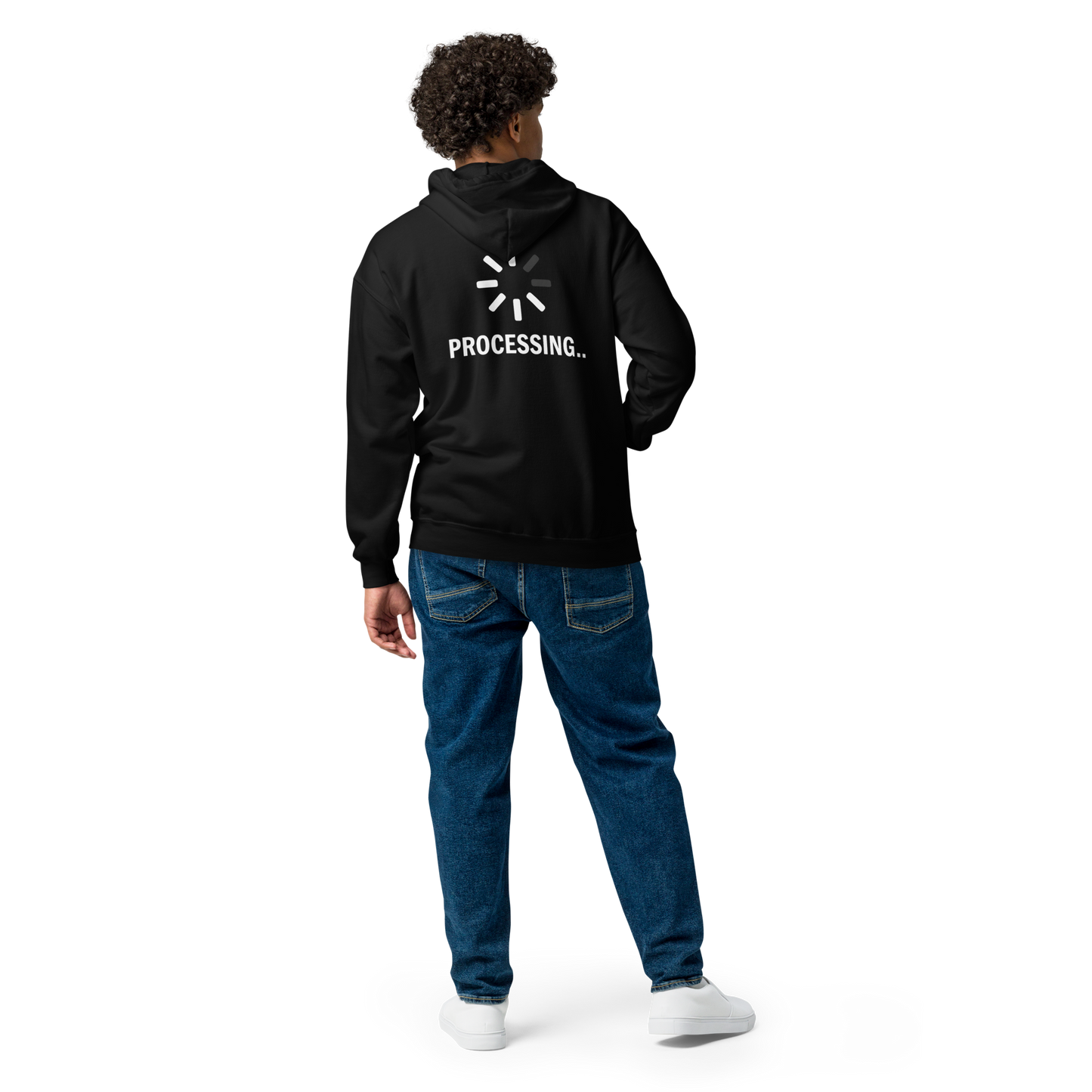 Unisex Heavy Blend zip hoodie (B&W - EH: Processing...)