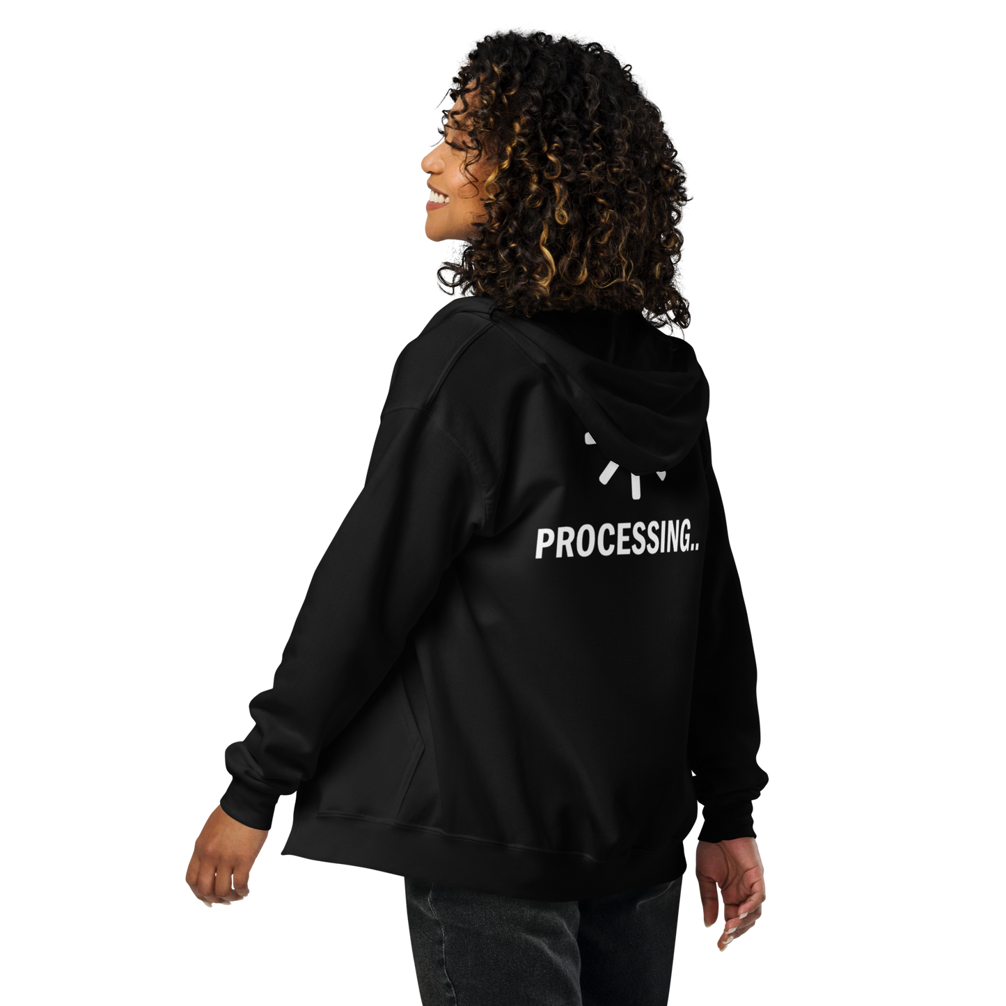 Unisex Heavy Blend zip hoodie (B&W - EH: Processing...)