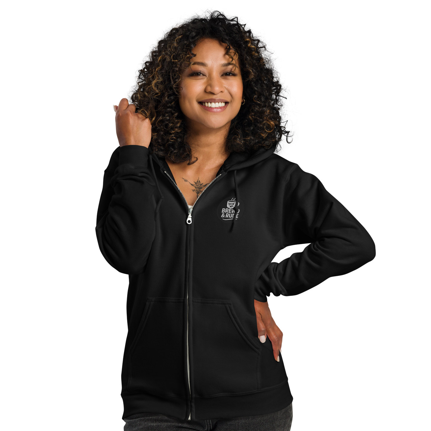 Unisex Heavy Blend zip hoodie (B&W - EH: Processing...)