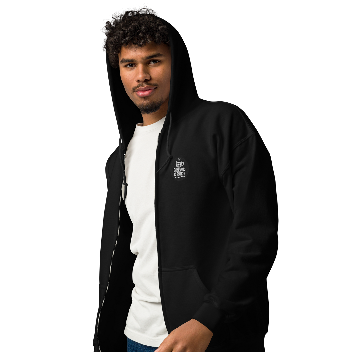 Unisex Heavy Blend zip hoodie (B&W - EH: Processing...)