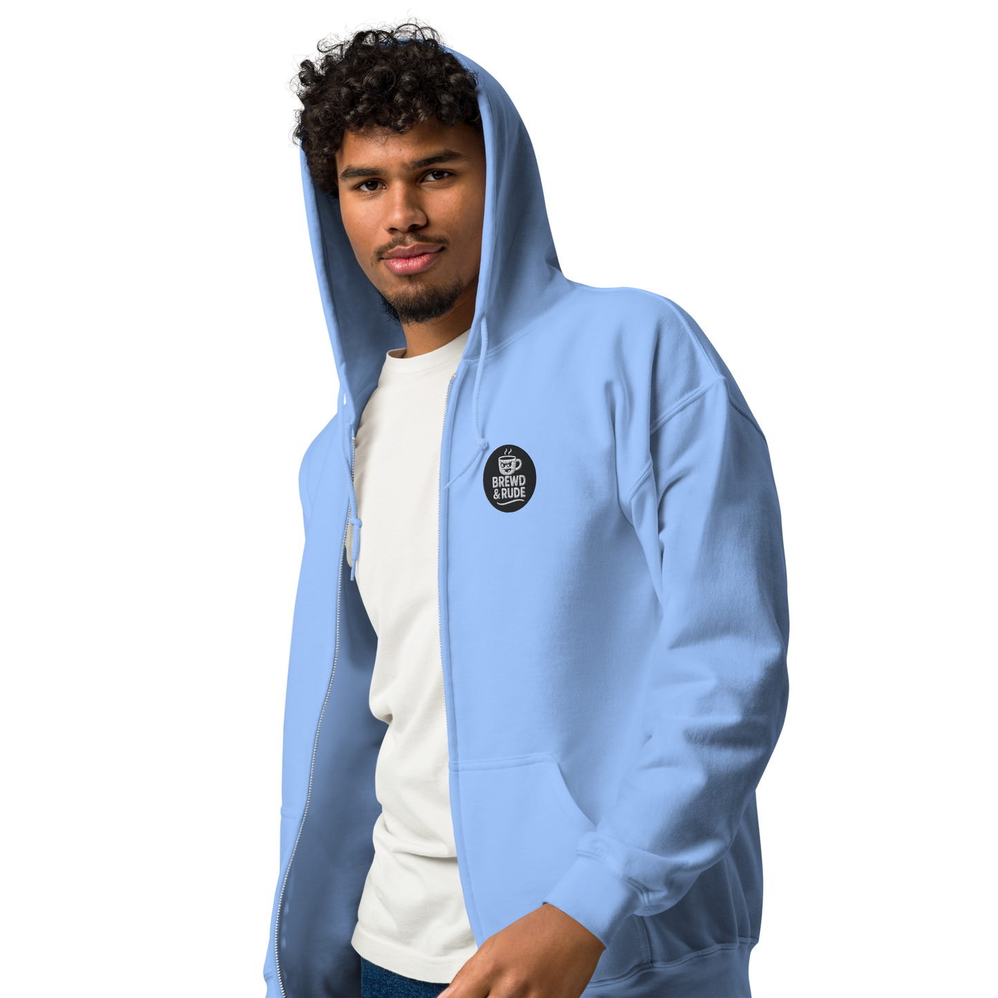 Unisex Heavy Blend zip hoodie (W&B - Sleepy: Nap Pending)