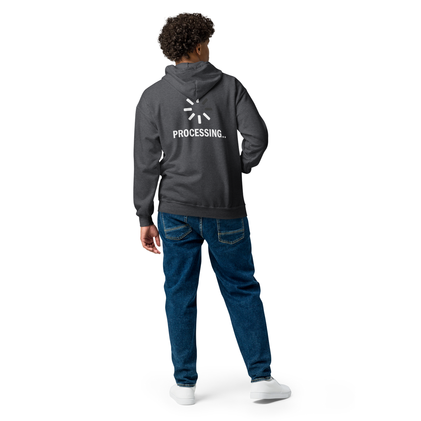 Unisex Heavy Blend zip hoodie (B&W - EH: Processing...)