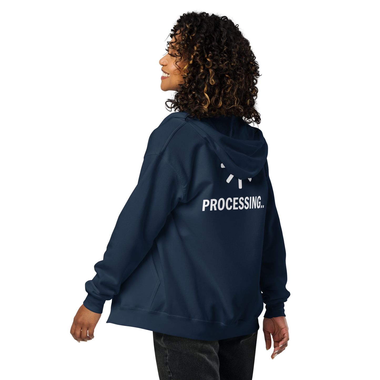 Unisex Heavy Blend zip hoodie (B&W - EH: Processing...)