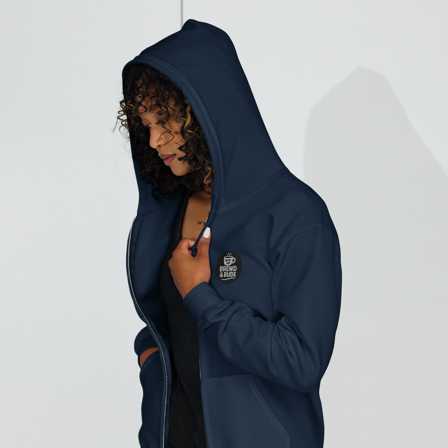 Unisex Heavy Blend zip hoodie (B&W - IT Task Failed)