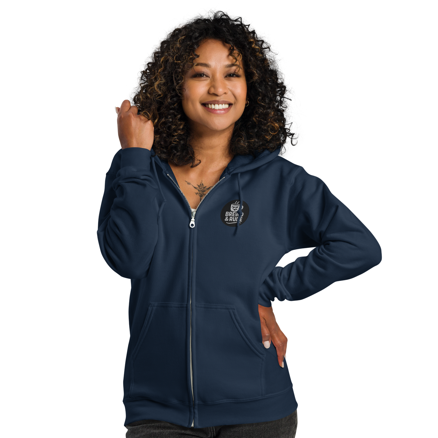 Unisex Heavy Blend zip hoodie (B&W - EH: Processing...)