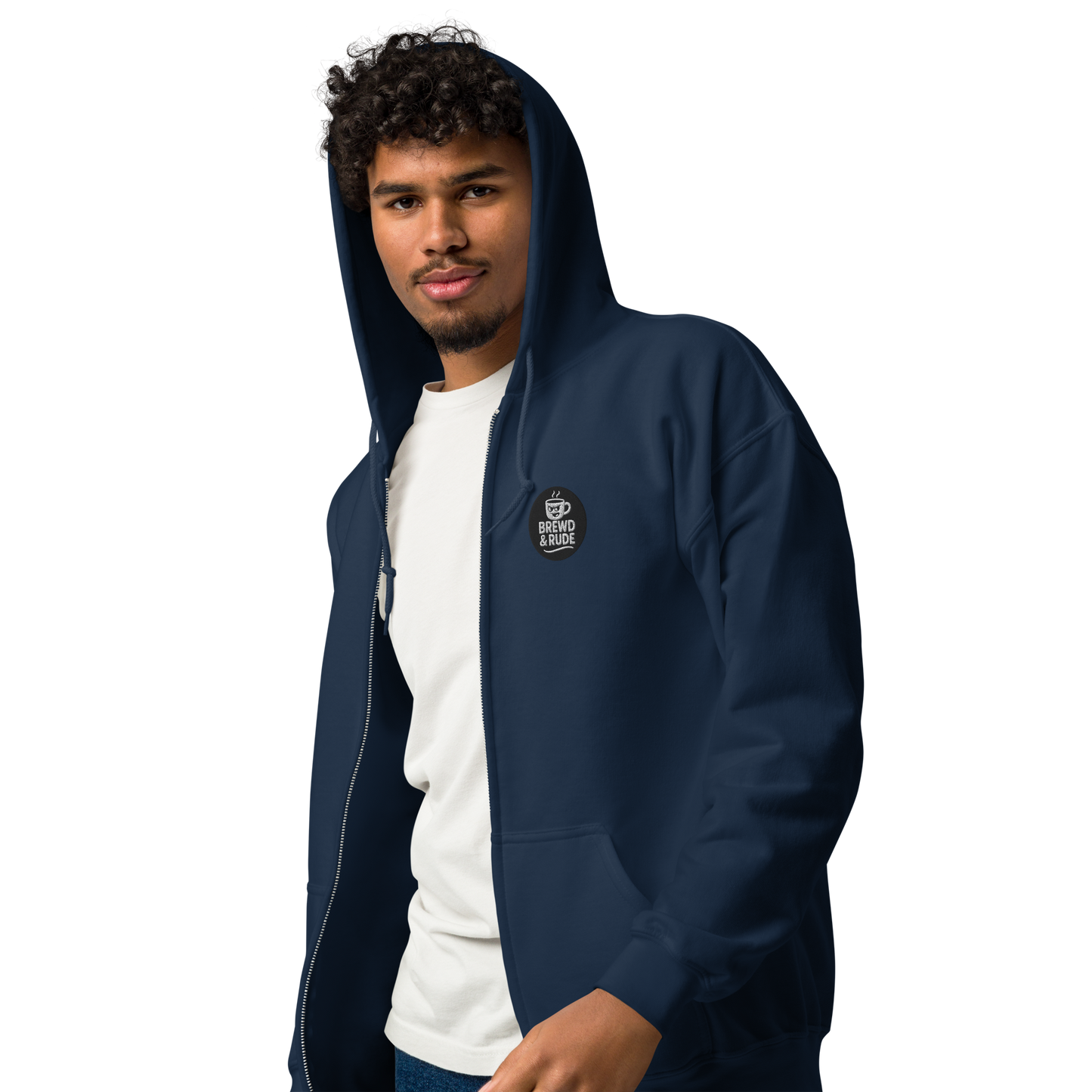 Unisex Heavy Blend zip hoodie (B&W - EH: Processing...)