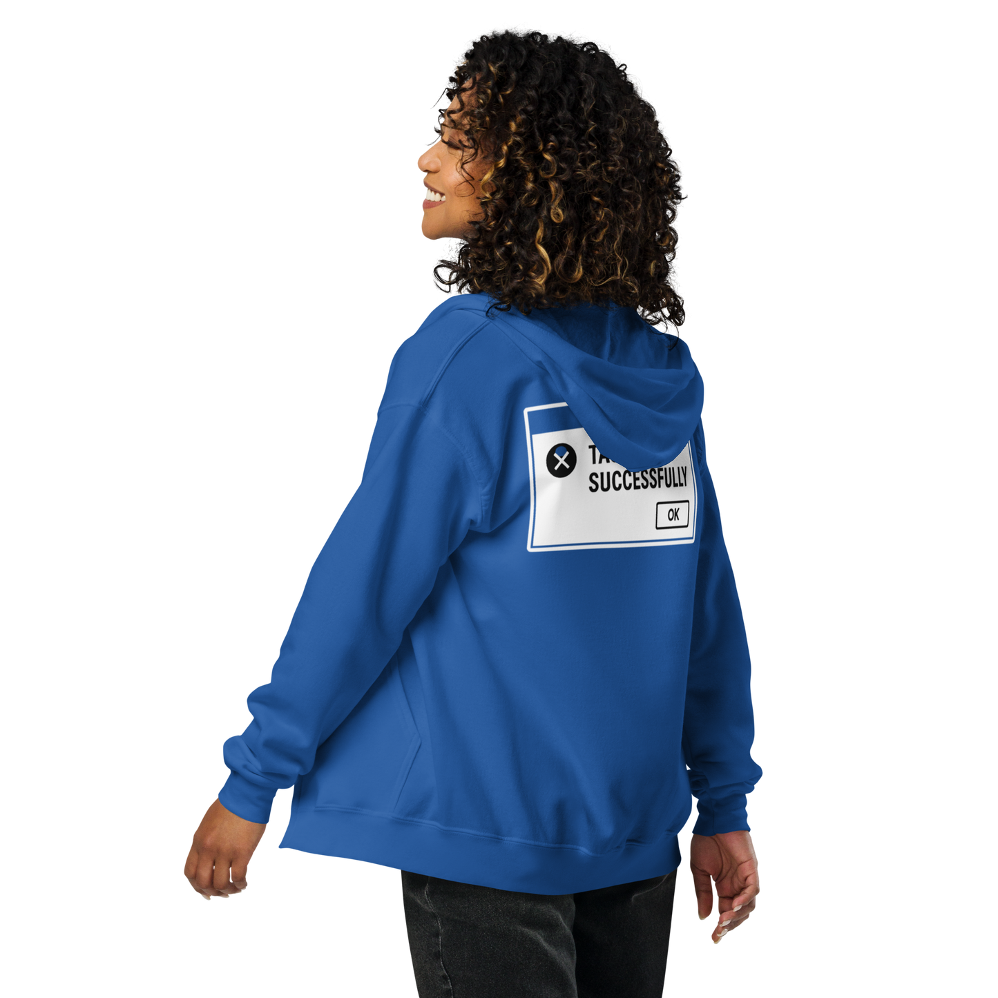 Unisex Heavy Blend zip hoodie (B&W - IT Task Failed)