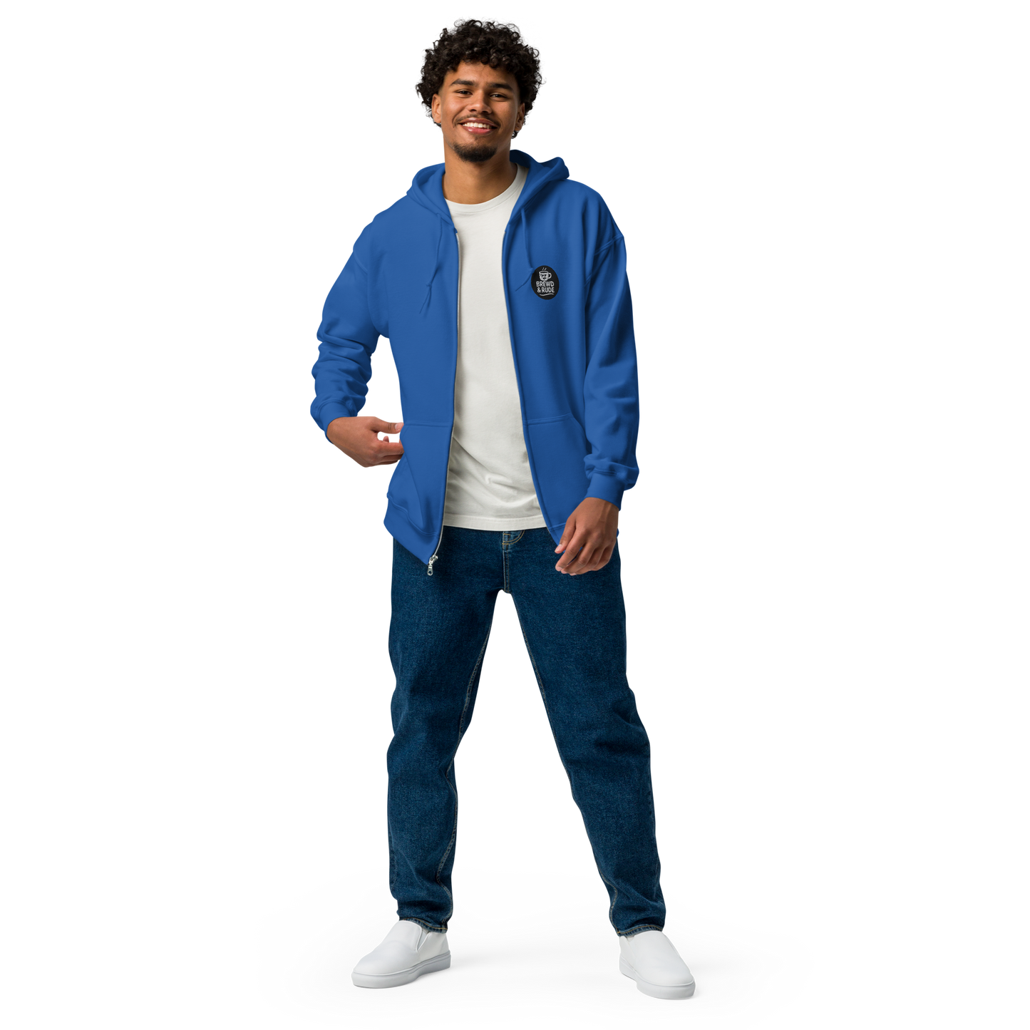 Unisex Heavy Blend zip hoodie (B&W - EH: Processing...)