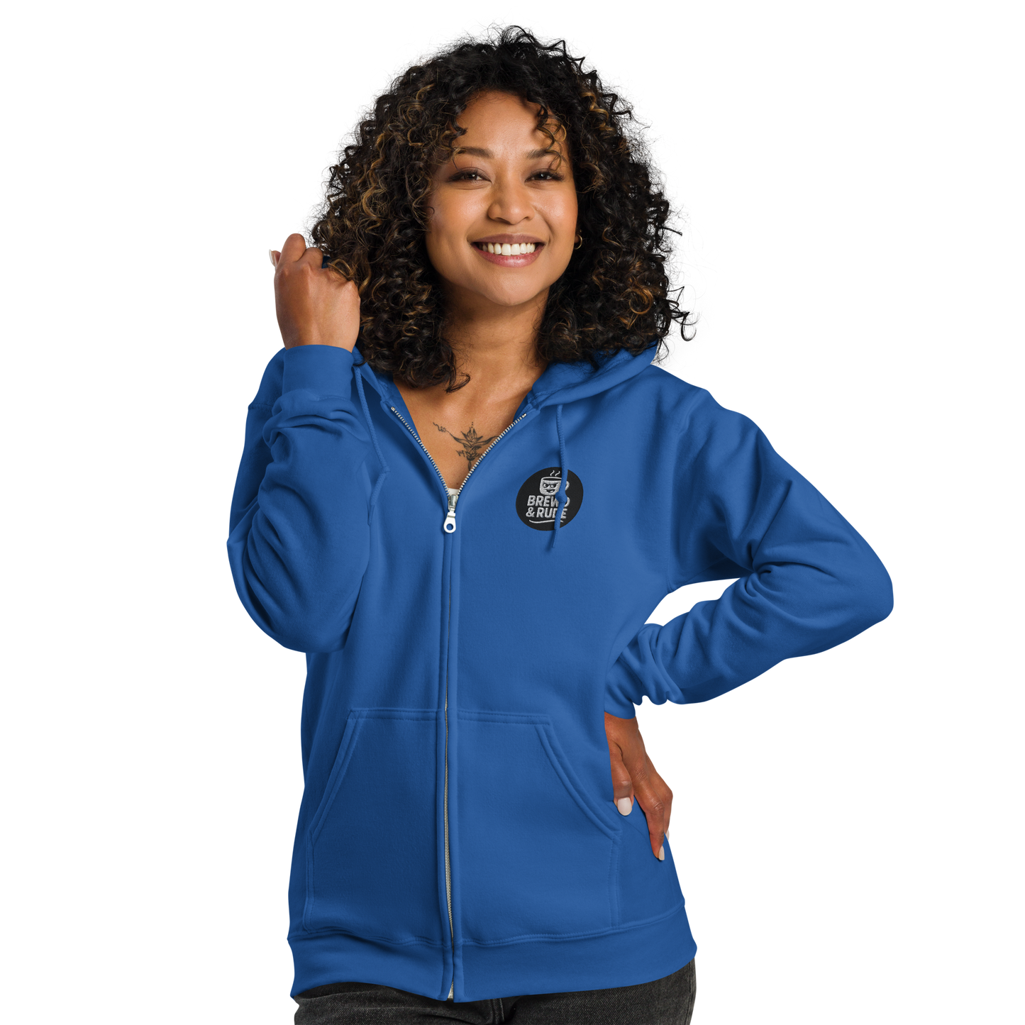 Unisex Heavy Blend zip hoodie (B&W - EH: Processing...)