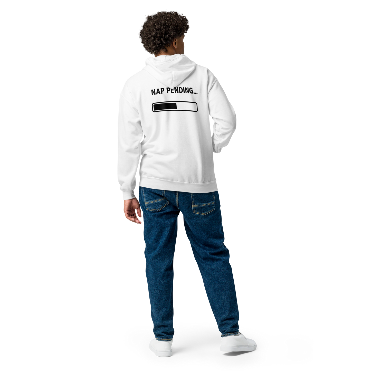 Unisex Heavy Blend zip hoodie (W&B - Sleepy: Nap Pending)