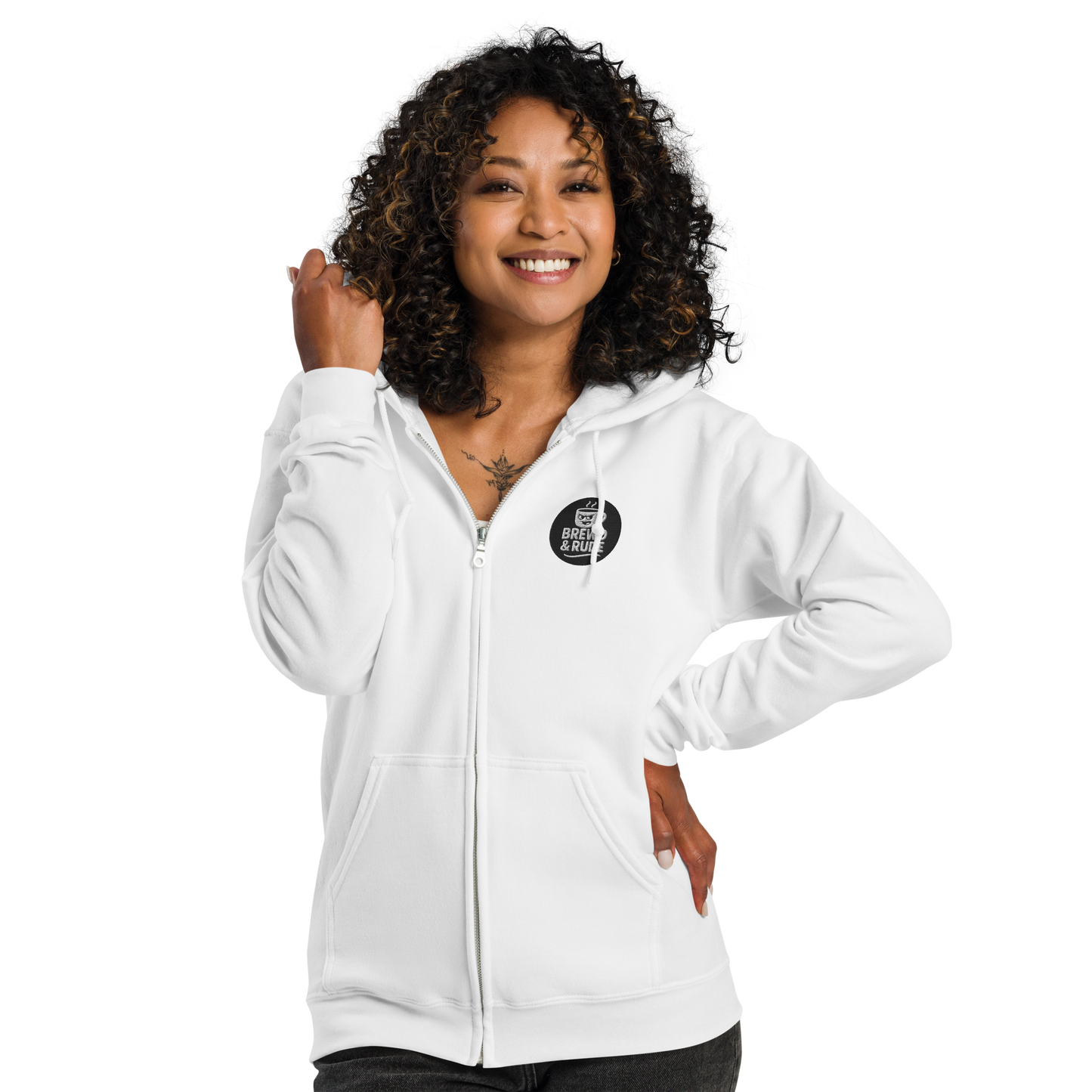 Unisex Heavy Blend zip hoodie (W&B - Sleepy: Nap Pending)