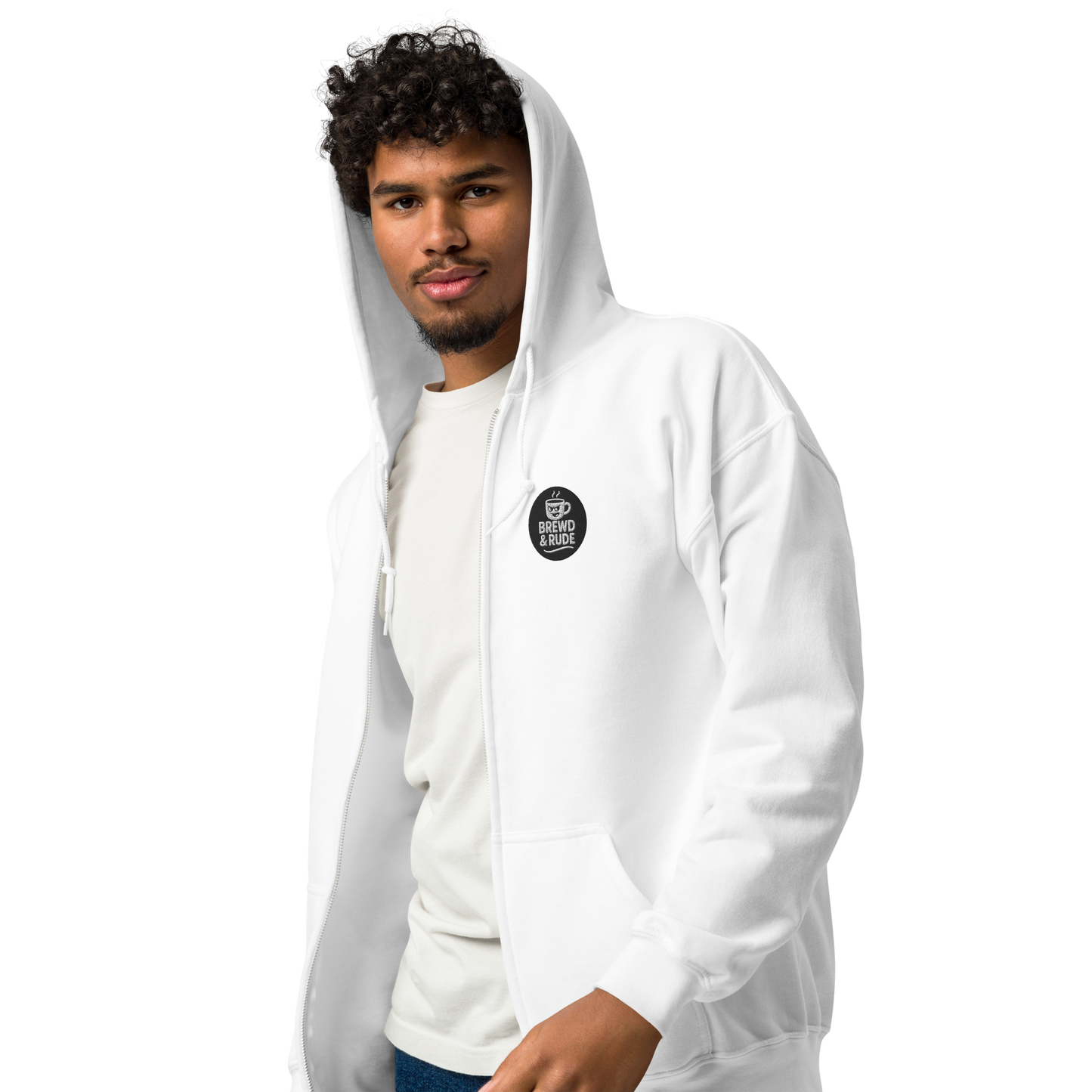 Unisex Heavy Blend zip hoodie (W&B - Sleepy: Nap Pending)