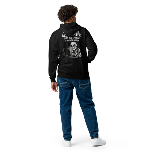 Unisex Heavy Blend zip hoodie (B&W - Skeleton)