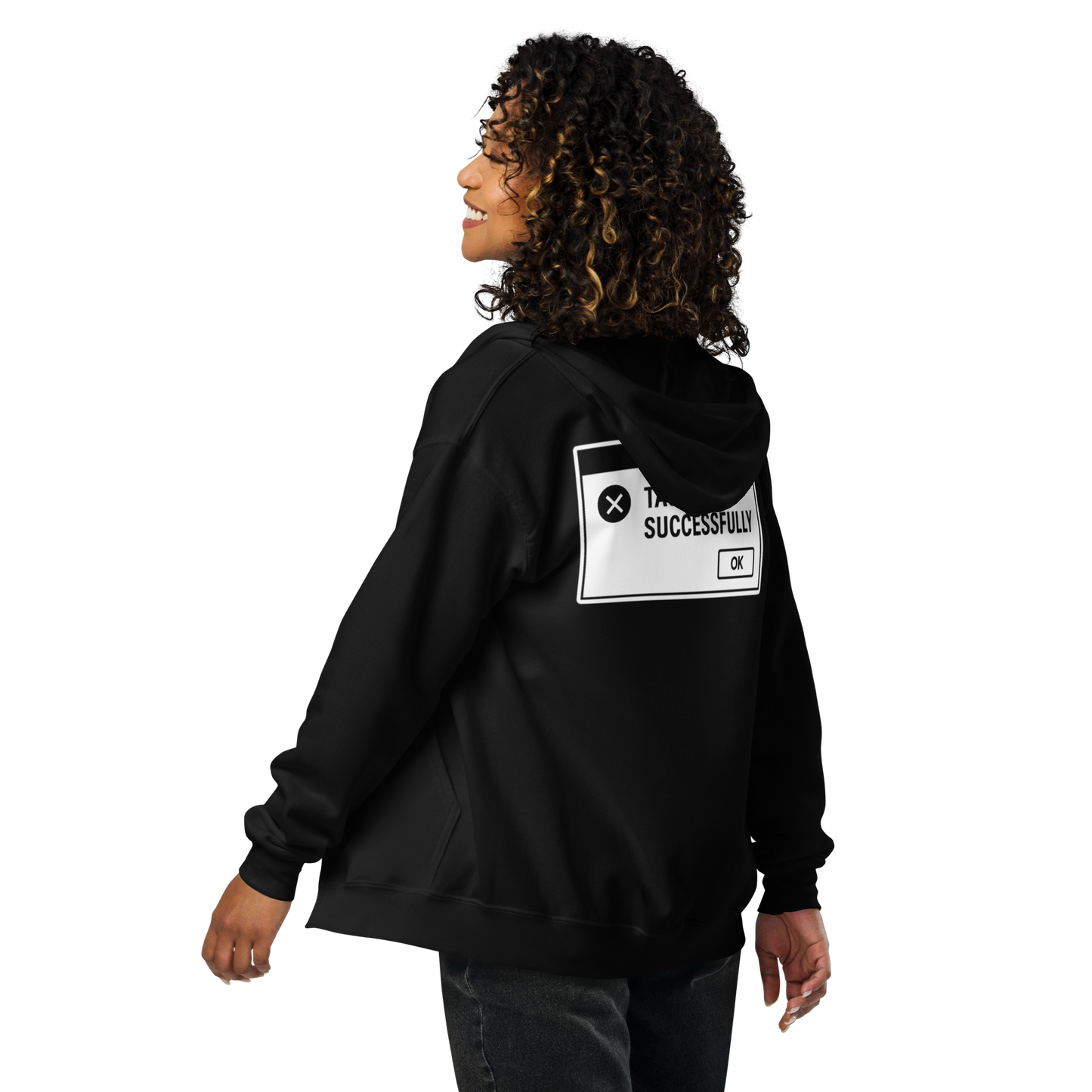 Unisex Heavy Blend zip hoodie (B&W - IT Task Failed)