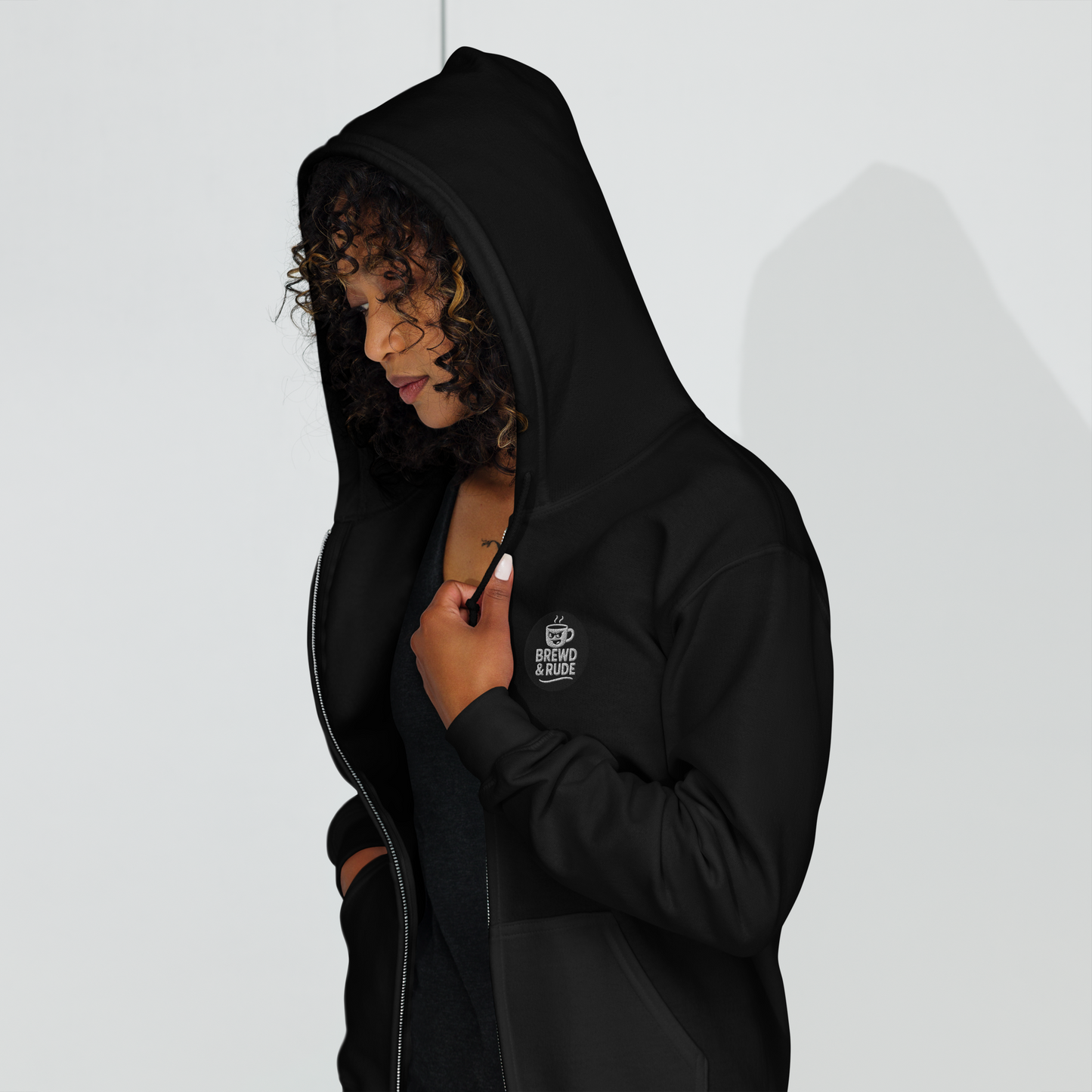 Unisex Heavy Blend zip hoodie (B&W - IT Task Failed)