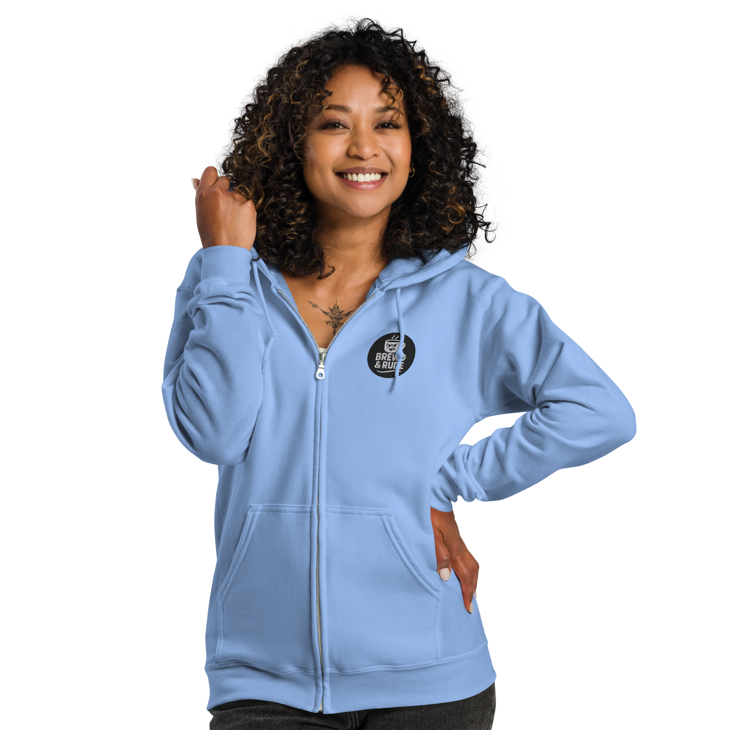 Unisex Heavy Blend zip hoodie (W&B - Sleepy: Nap Pending)