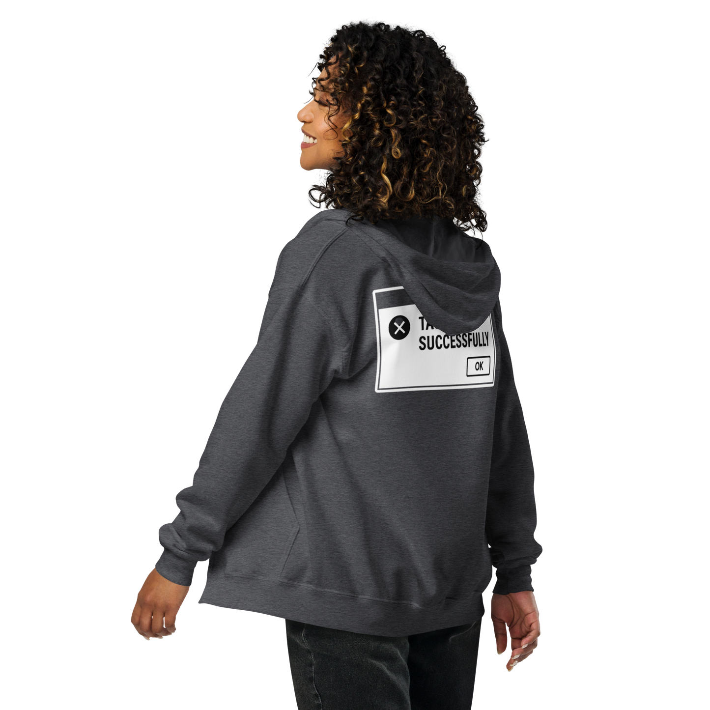 Unisex Heavy Blend zip hoodie (B&W - IT Task Failed)