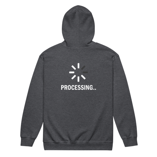 Unisex Heavy Blend zip hoodie (B&W - EH: Processing...)