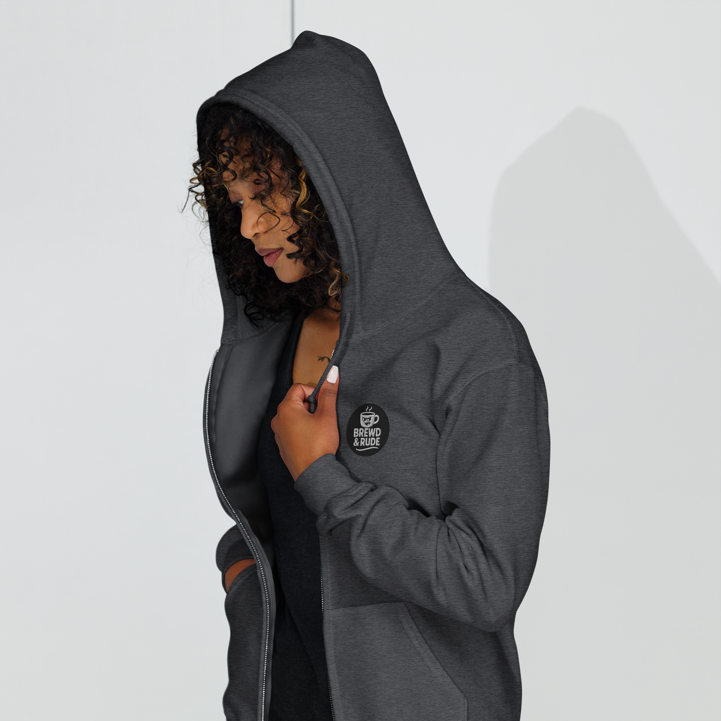 Unisex Heavy Blend zip hoodie (B&W - IT Task Failed)