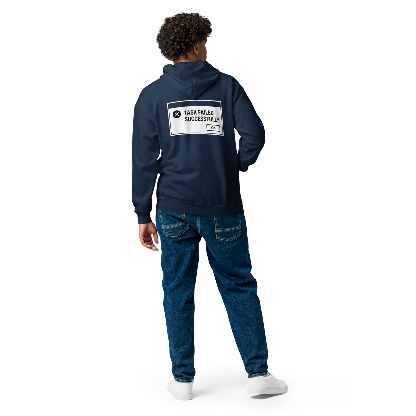Unisex Heavy Blend zip hoodie (B&W - IT Task Failed)