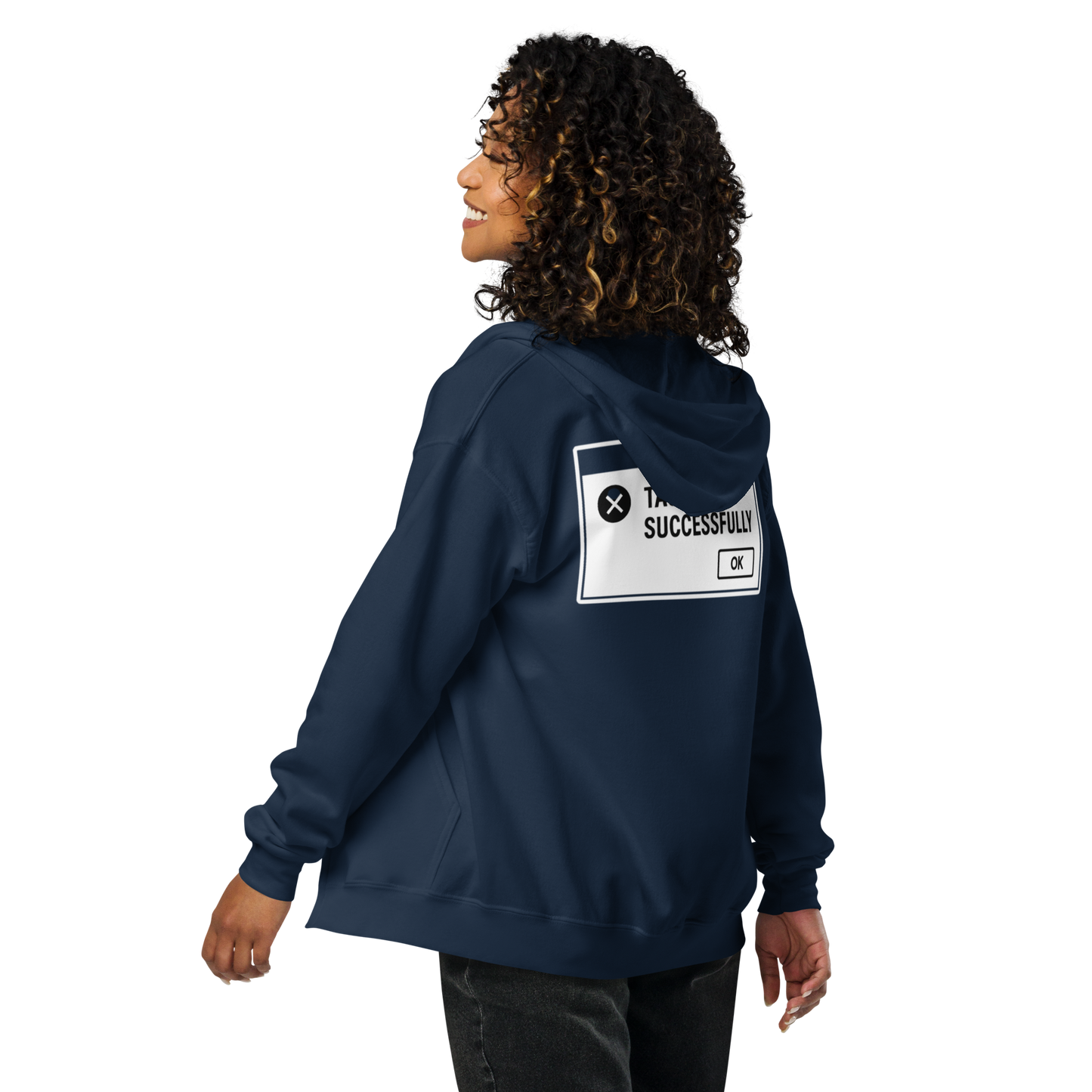 Unisex Heavy Blend zip hoodie (B&W - IT Task Failed)