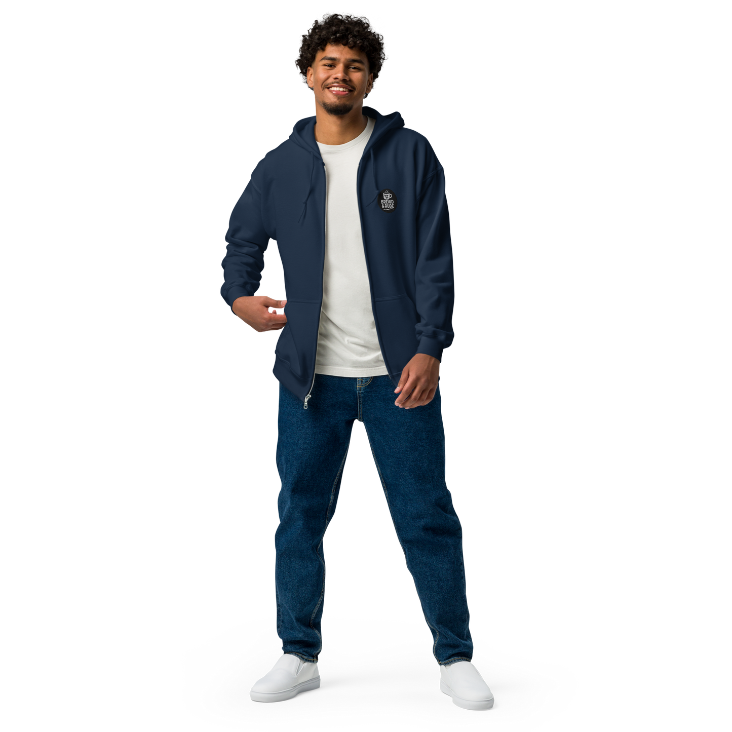 Unisex Heavy Blend zip hoodie (B&W - EH: Processing...)
