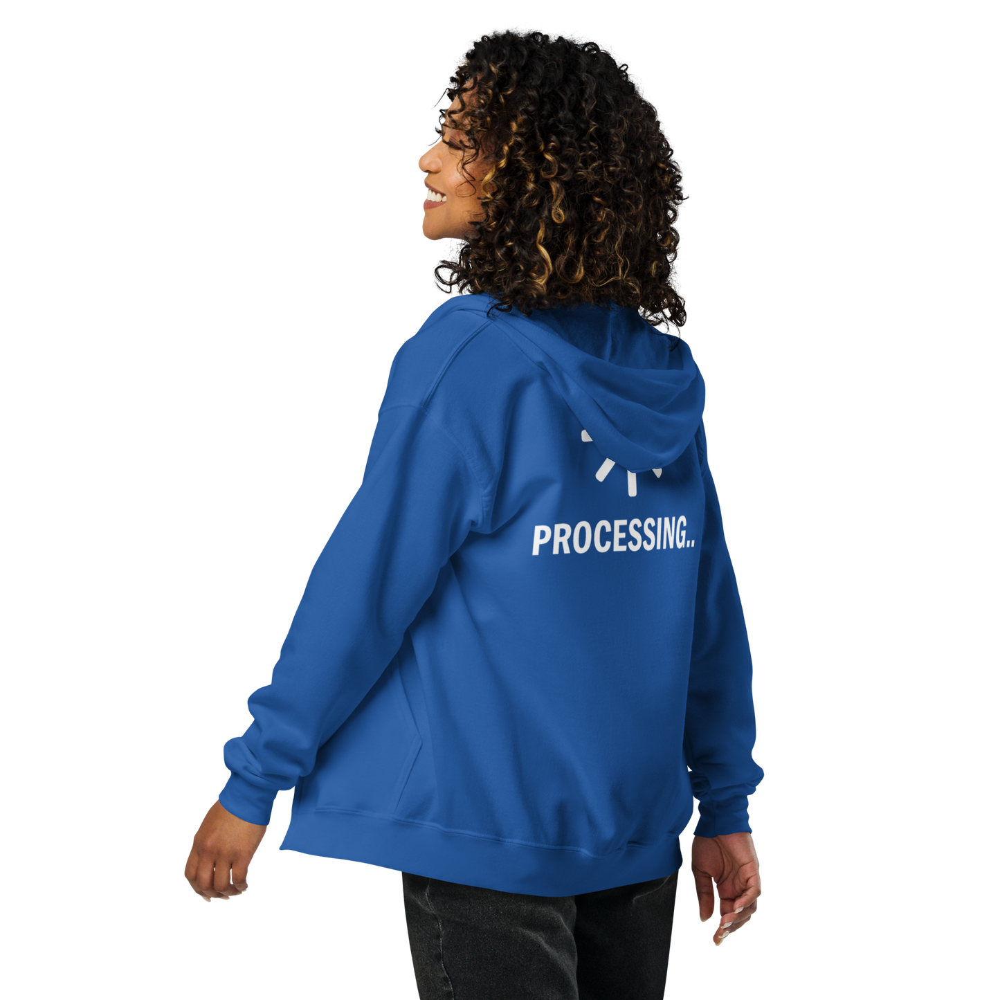 Unisex Heavy Blend zip hoodie (B&W - EH: Processing...)