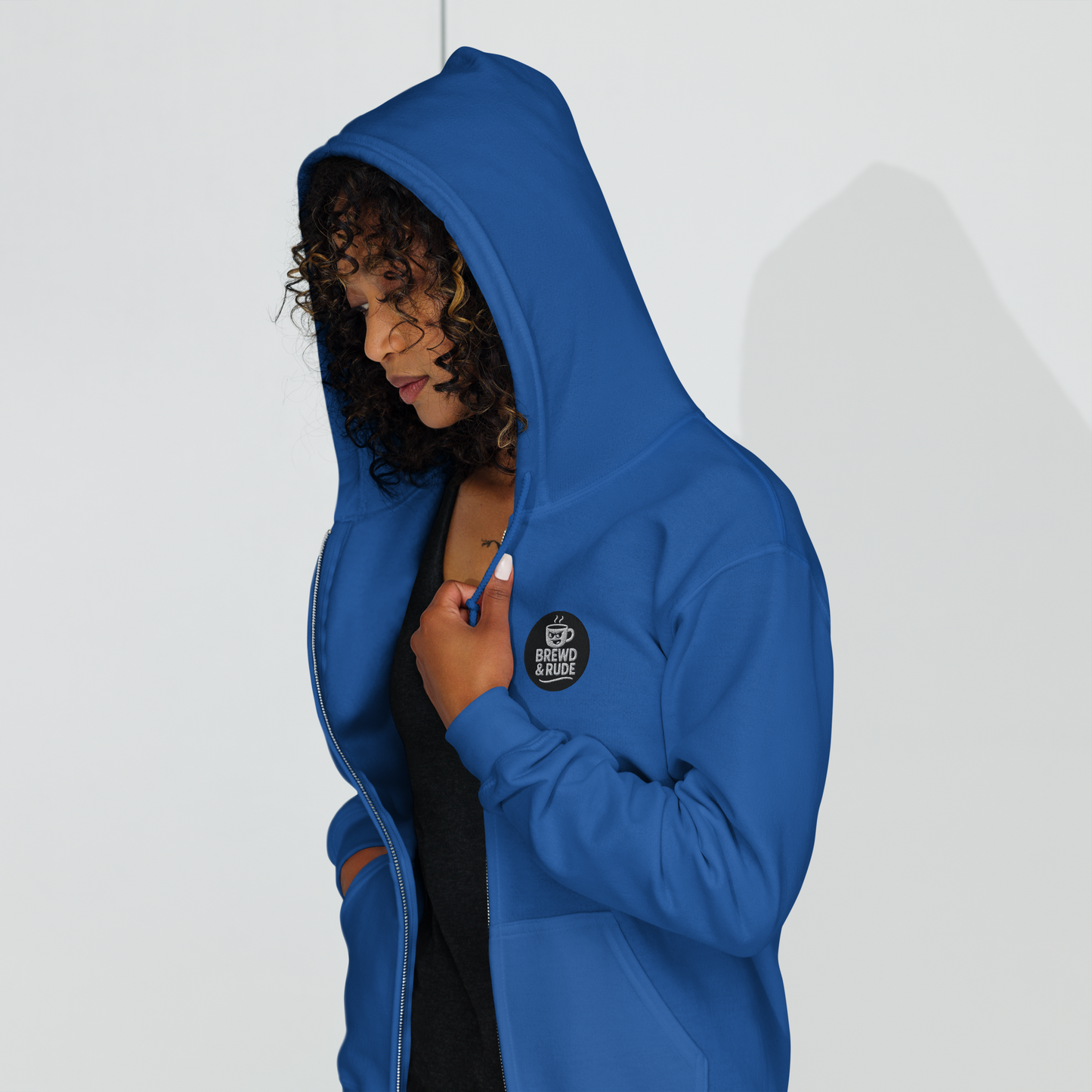 Unisex Heavy Blend zip hoodie (B&W - IT Task Failed)