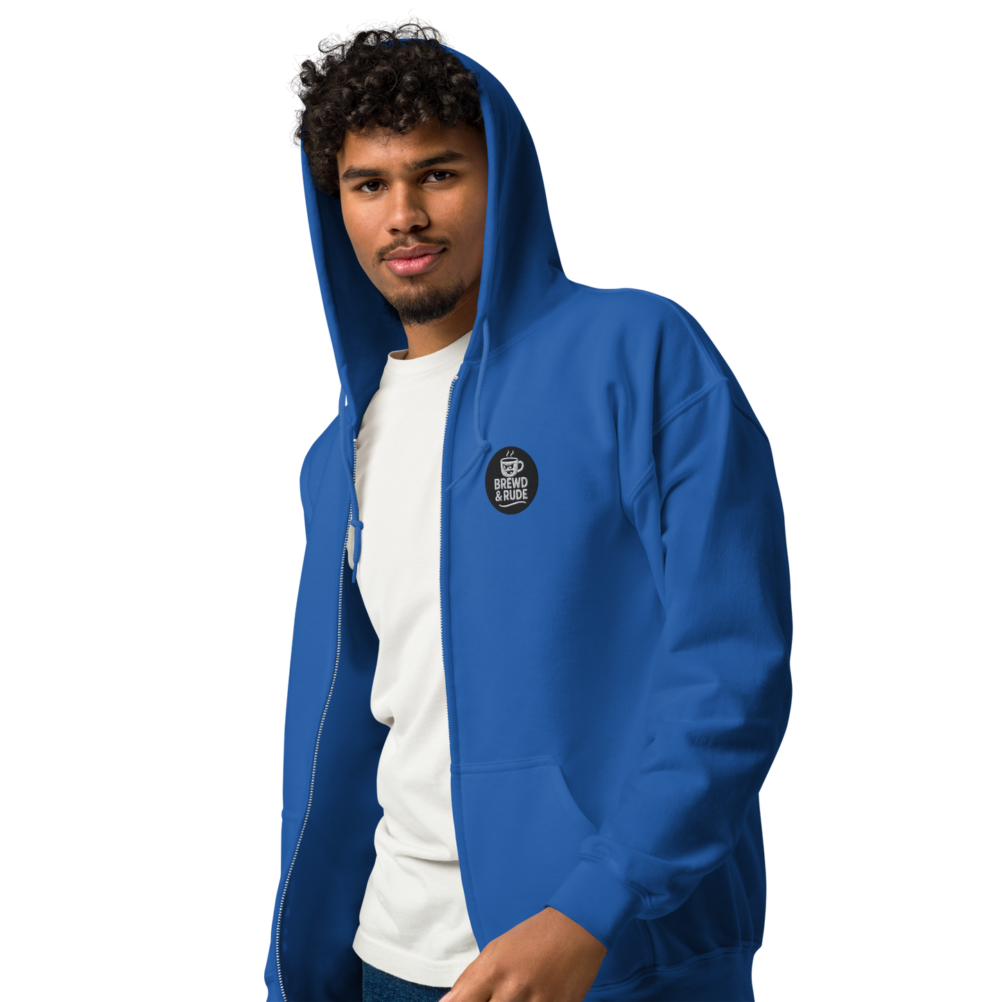 Unisex Heavy Blend zip hoodie (B&W - IT Task Failed)