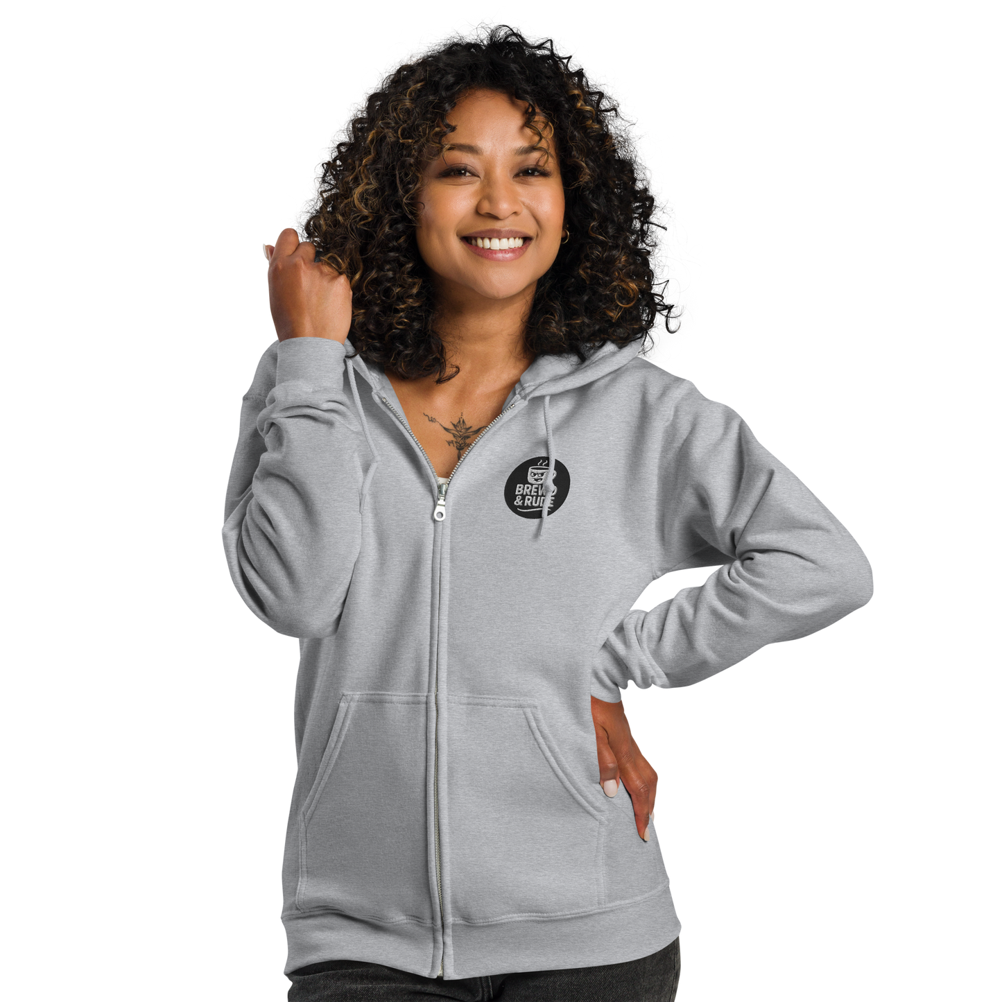 Unisex Heavy Blend zip hoodie (W&B - Sleepy: Nap Pending)