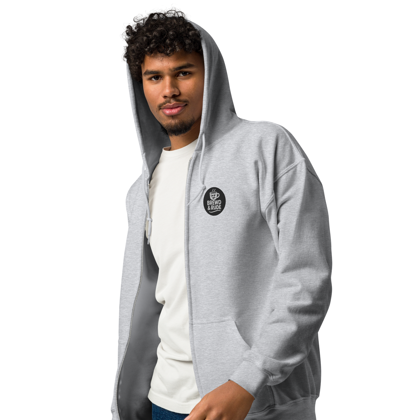 Unisex Heavy Blend zip hoodie (W&B - Sleepy: Nap Pending)