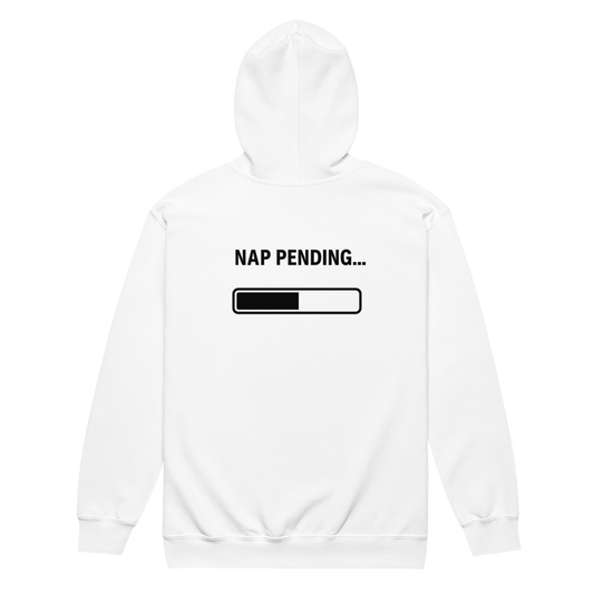 Unisex Heavy Blend zip hoodie (W&B - Sleepy: Nap Pending)