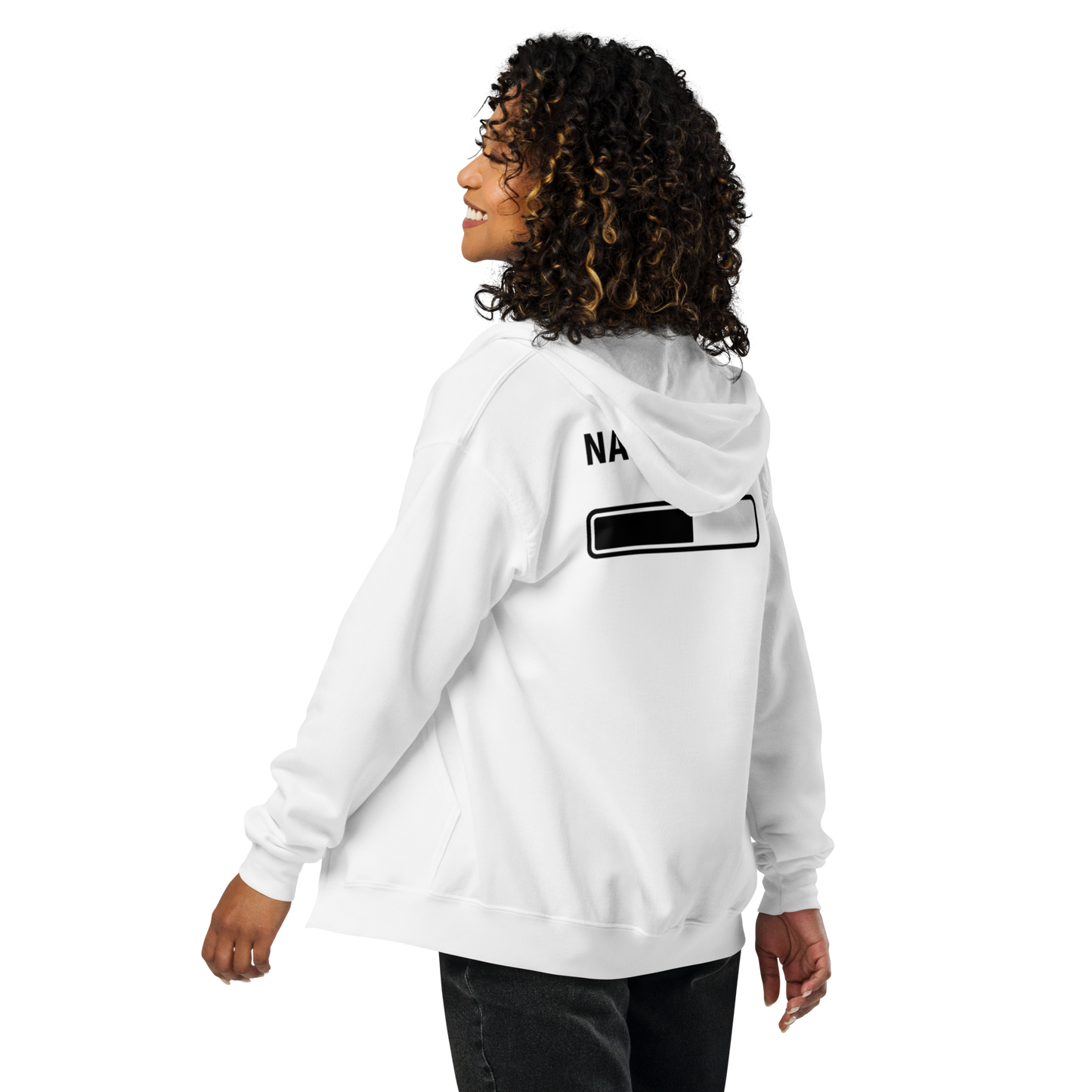 Unisex Heavy Blend zip hoodie (W&B - Sleepy: Nap Pending)